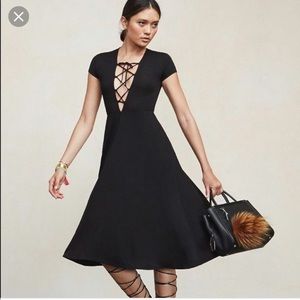 Reformation Sandy Dress with lace up front